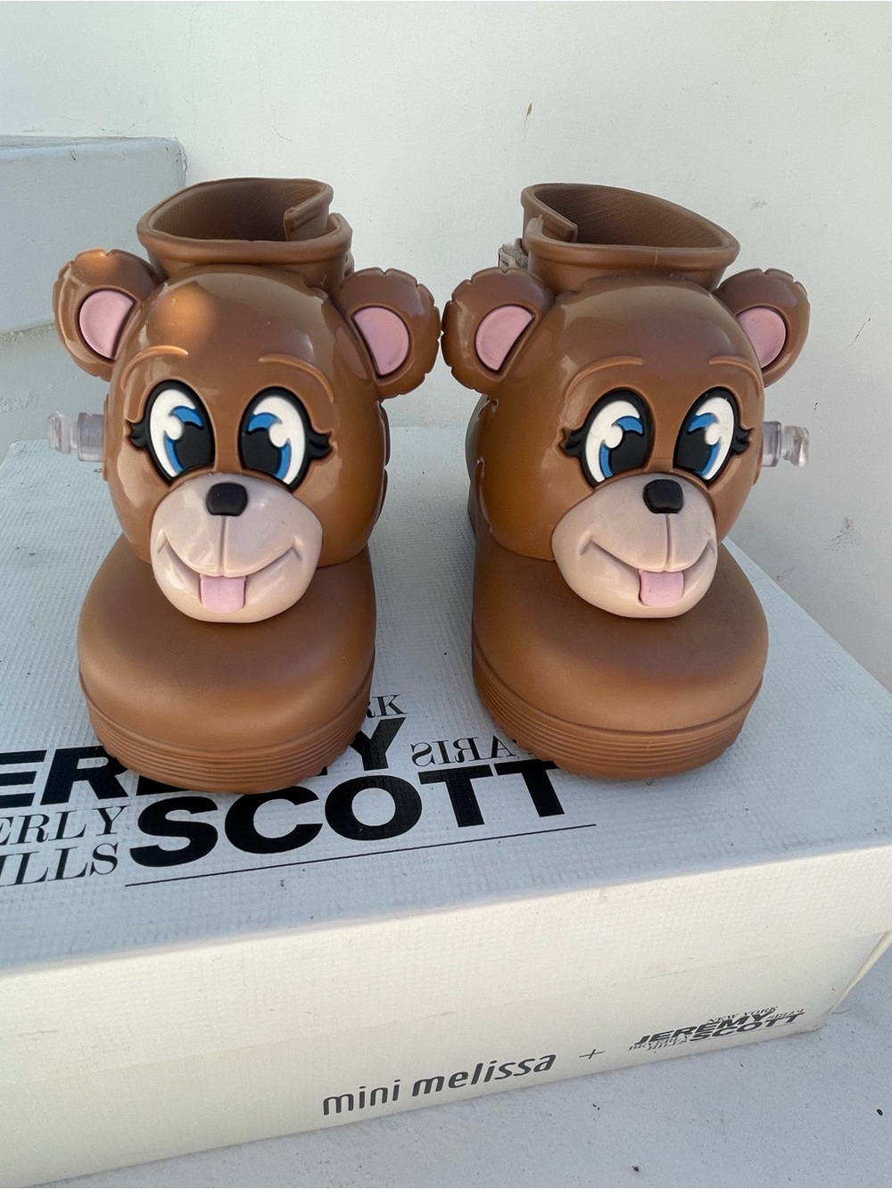 Mini Melissa Kids Brown Bear Rain & Snow Boots